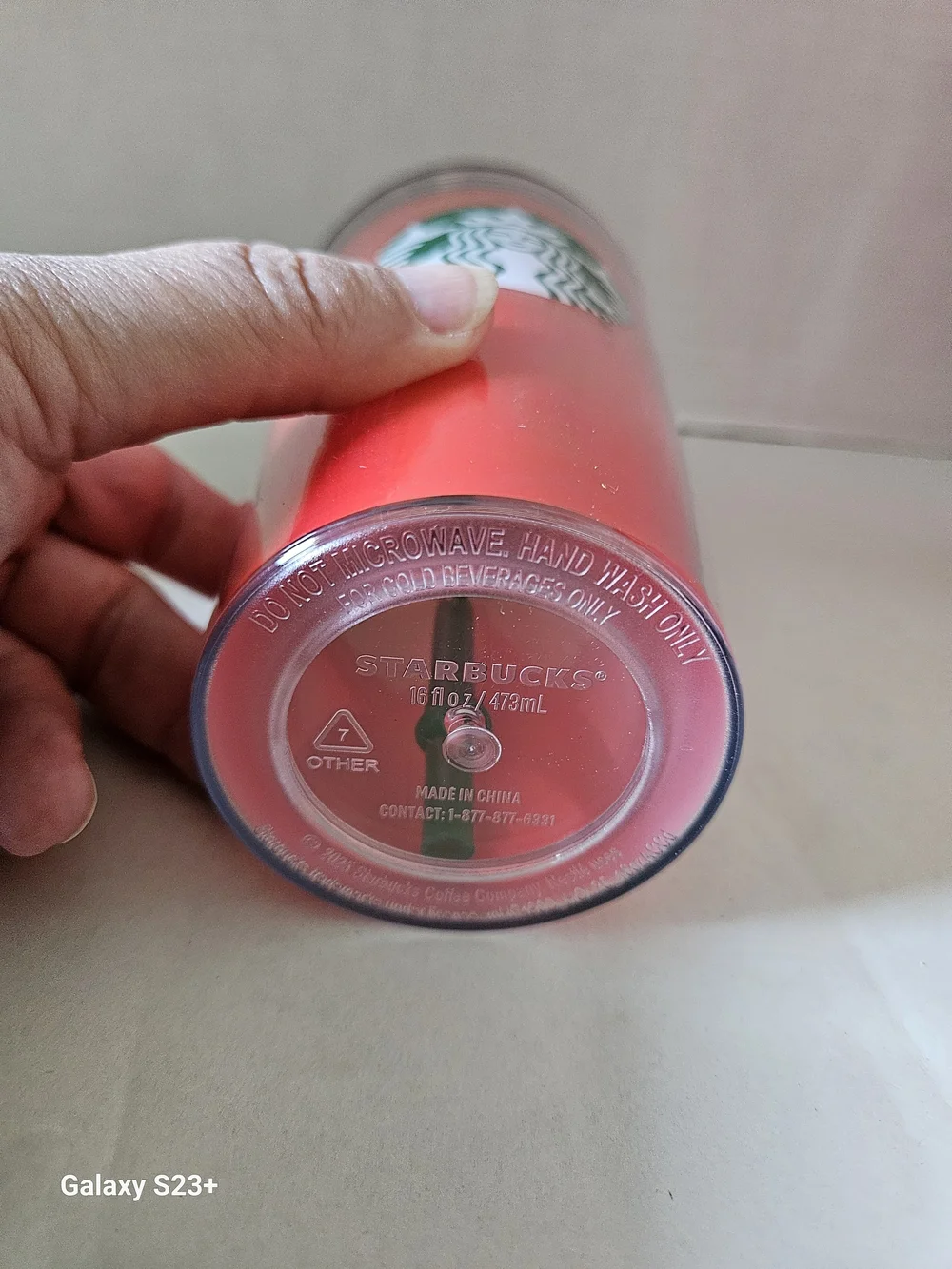 Starbucks Red Travel Tumbler with Green Straw